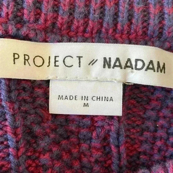 PROJECT NAADAM Cotton Blend Chunky Knit Tie Sleeves Pullover Sweater Top - Picture 10 of 11